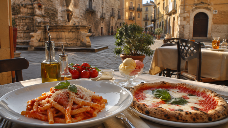 Italian pasta and pizza representing Swedes’ top food destination