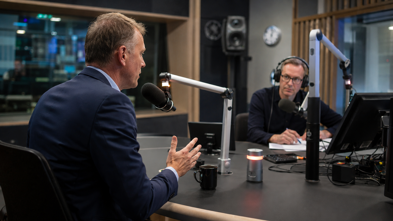 Swedish political interview about the proposal to accept 5,000 quota refugees